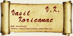 Vasil Korićanac vizit kartica